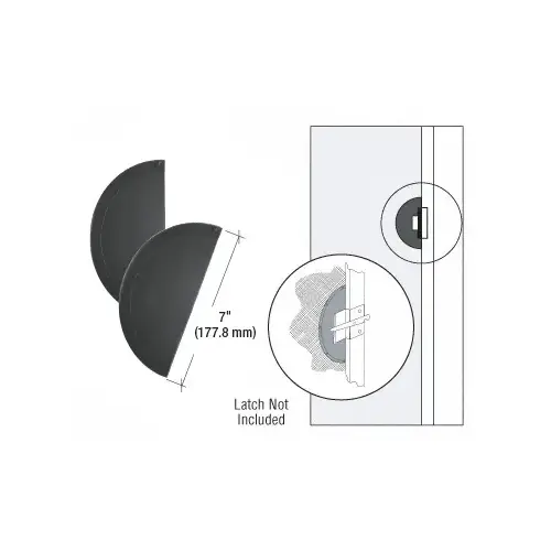 CRL A141 Screen Door Pull Shield Black