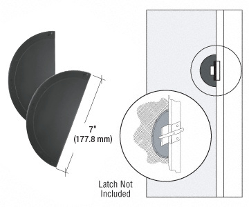 CRL A141 Screen Door Pull Shield Black