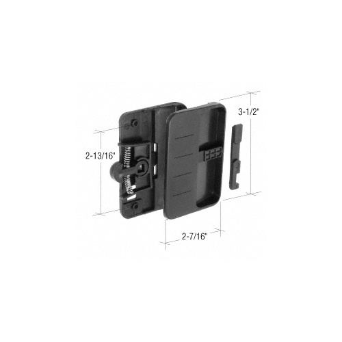 CRL A147 3-1/2" Latch and Pull Black