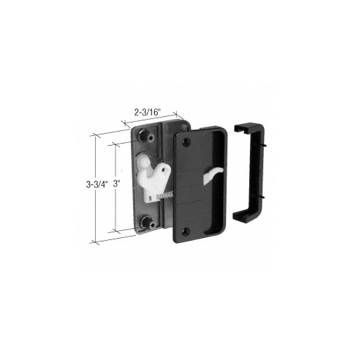 Sliding Screen Latch and Pull with 3" Screw Holes for Anjac Doors Black