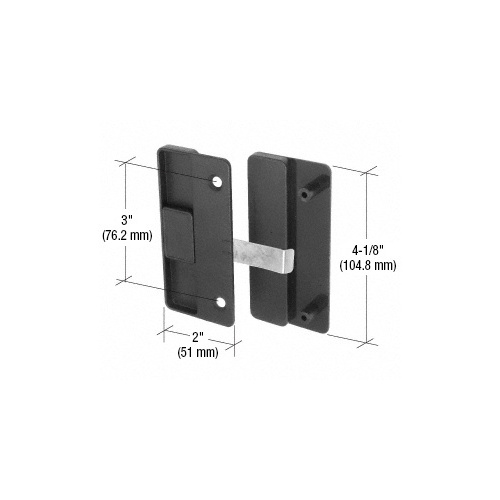 Black Sliding Screen Door Latch and Pull with 3" Screw Holes for Columbia-Matic Doors