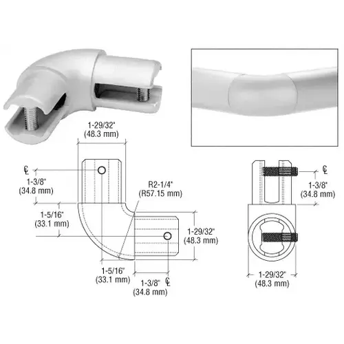 Satin Anodized ACRS 90 degree Elbow