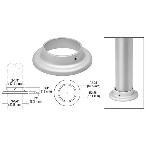 CRL A19CVR Satin Anodized ACRS Cover Flange