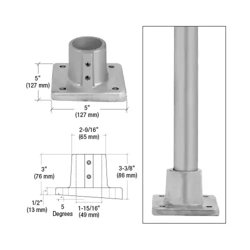 CRL A19RF Satin Anodized ACRS Ramp Floor Flange