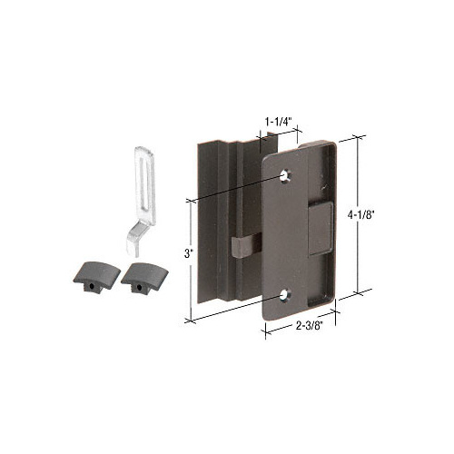 Black Sliding Screen Door Latch and Pull with 3" Screw Holes for Columbia Supreme Series Doors