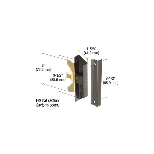 CRL A220 Black Sliding Screen Door Latch and Pull with 3-1/2" Screw Holes for Section Doors by Bayform