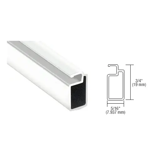 White 3/4" x 5/16" Extruded Screen Frame  23" Stock Length - pack of 25