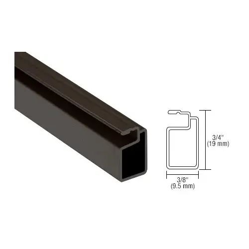 Bronze 3/4" x 3/8" Extruded Screen Frame  95" Stock Length - pack of 50