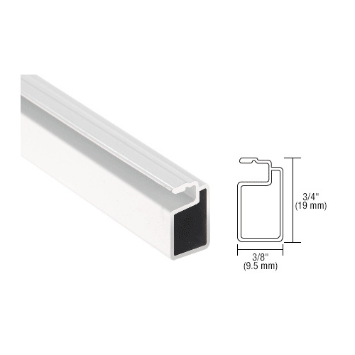 White 3/4" x 3/8" Extruded Screen Frame  72" Stock Length - pack of 50