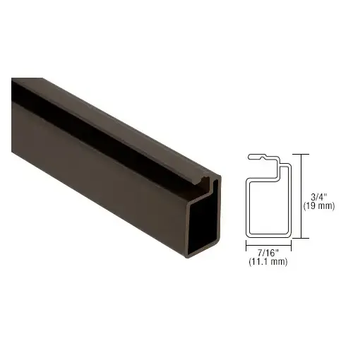 Bronze 3/4" x 7/16" Extruded Screen Frame  60" Stock Length - pack of 50