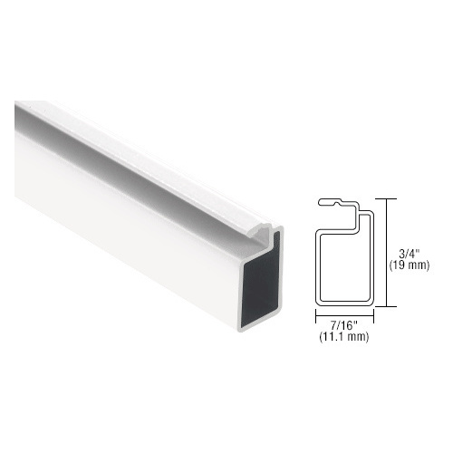White 3/4" x 7/16" Extruded Screen Frame  18" Stock Length - pack of 10