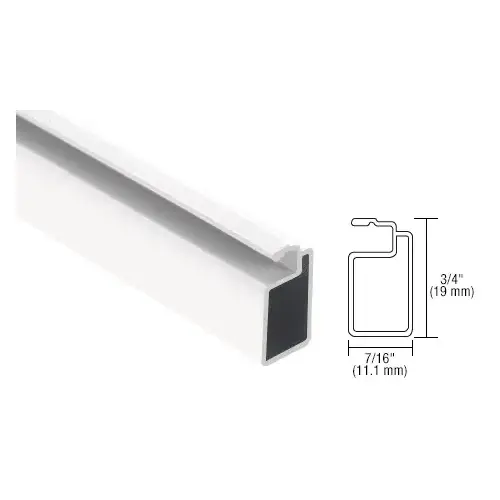 White 3/4" x 7/16" Extruded Screen Frame  60" Stock Length - pack of 5