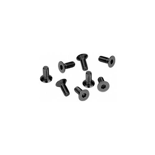 Matte Black 6 mm x 12 mm Cover Plate Flat Allen Head Screws - pack of 8