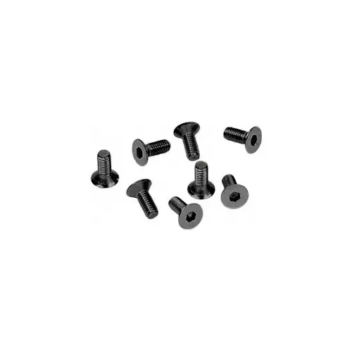 Black 6 mm x 12 mm Cover Plate Flat Allen Head Screws - pack of 8