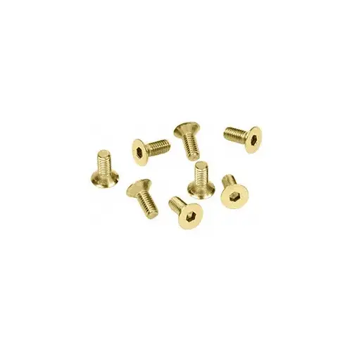 Brass 5 mm x 12 mm Cover Plate Flat Allen Head Screws - pack of 8