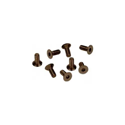 Brushed Bronze 6 mm x 15 mm Cover Plate Flat Allen Head Screws - pack of 8