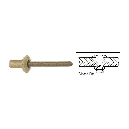 1/8" Diameter, 0 to 1/16" Grip Range Closed - End Rivets