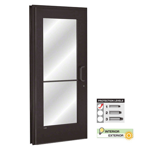 Level 1 Aluminum Bullet Resistant Door Duranodic Bronze Finish