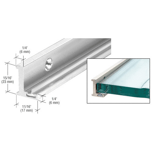 Brite Anodized 78" Aluminum Jamb With Clear Vinyl Wipe