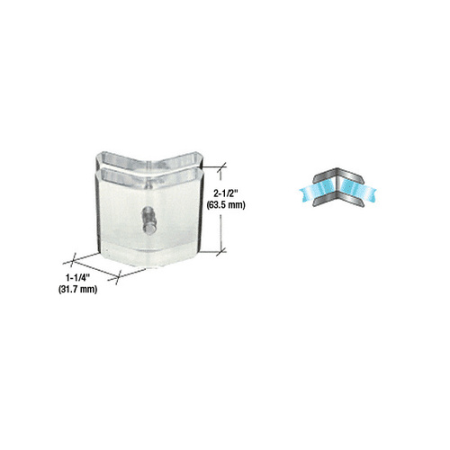 Clear Acrylic 135 degree Mall Glass Clamp