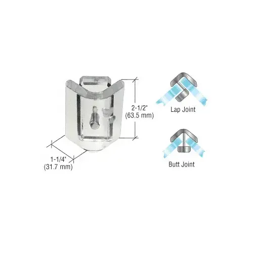 CRL AMC90 Clear Acrylic 90 degree Angle Mall Glass Clamp