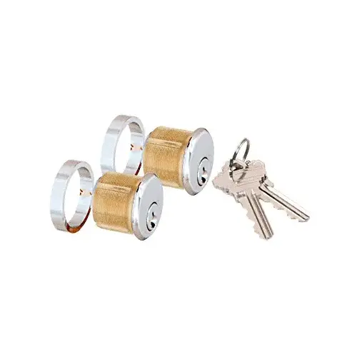 Polished Stainless AMR Series Double Keyed Cylinders