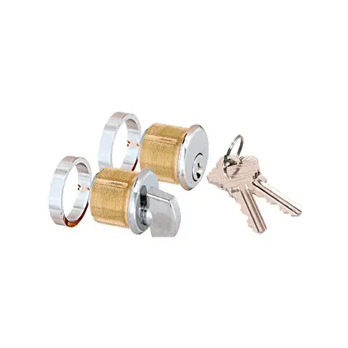CRL AMR205CTPS Polished Stainless AMR Series Keyed Cylinder/Thumbturn ...