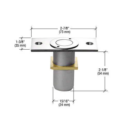 CRL AMR208PS Polished Stainless Dust Proof Keeper Non-Locking