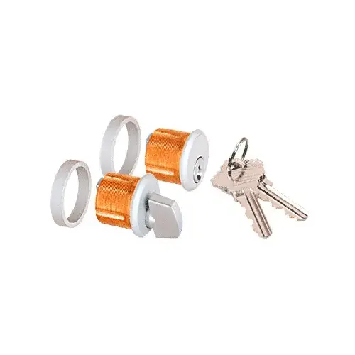 Satin Anodized AMR215 Series Keyed Cylinder/Thumbturn for Use with AMR215 Series Patch Lock