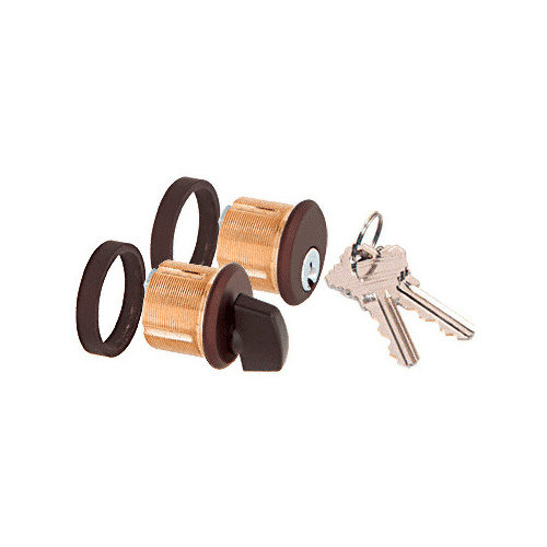 Dark Bronze AMR215 Series Keyed Cylinder/Thumbturn for Use with AMR215 Series Patch Lock