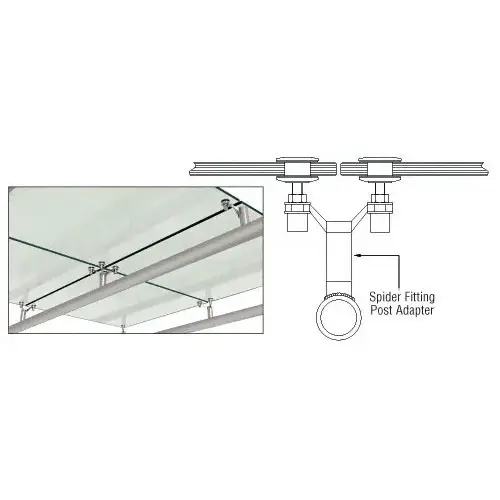 CRL AMS0B22BS Brushed Stainless 2" x 2-1/8" Spider Fitting Post Adaptor