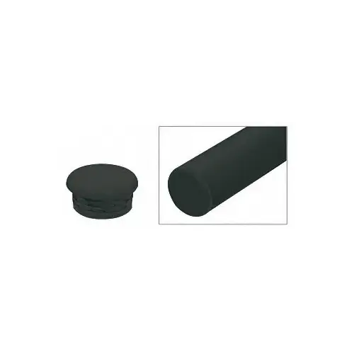 CRL AR1ECBL Matte Black Quick Connect Color Match End Cap for 1-1/2" Diameter Tubing