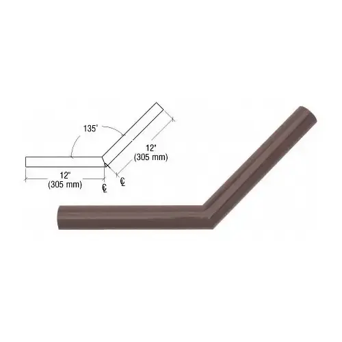 CRL AR35BRZ Matte Bronze Quick Connect 135 degree Corner for 1-1/2" Diameter Tubing