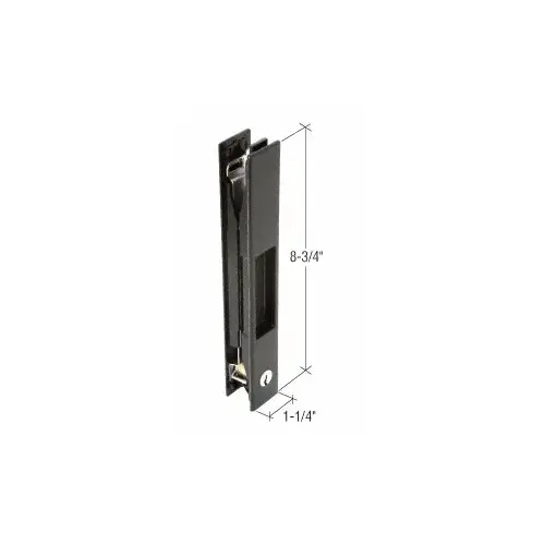 Black Plastic Handle and Key Set with 6-1/4" Screw Holes