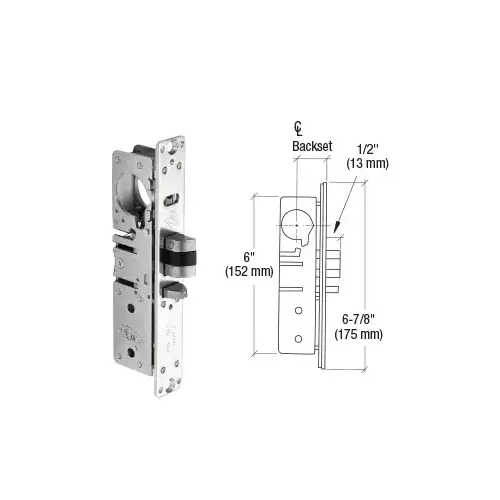 1-1/8" Backset Deadlatch Lock - Left Handed