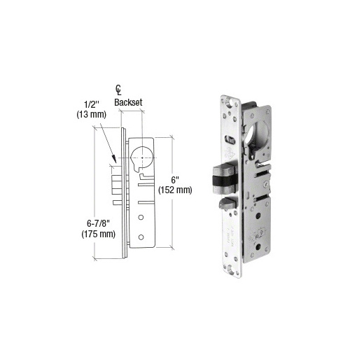 1-1/8" Backset Deadlatch Lock - Right Handed