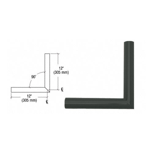 Matte Black Quick Connect 90 degree Corner for 1-1/2" Diameter Tubing