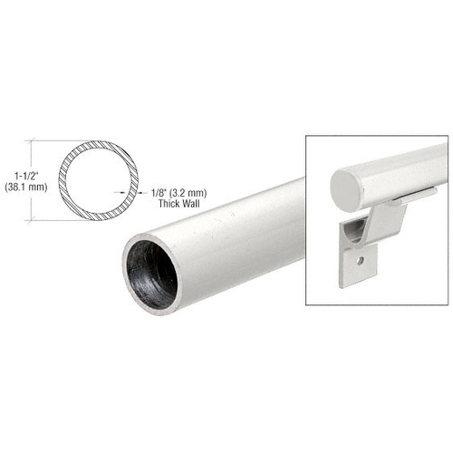 241" Sky White Quick Connect 1-1/2" Diameter Aluminum Hand Rail