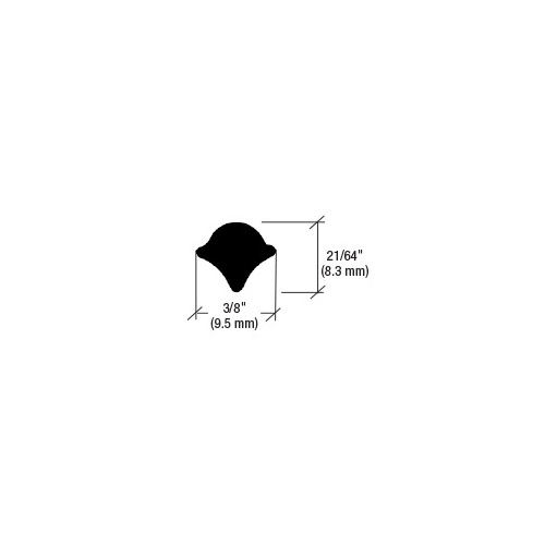 Locking Strip for Two-Piece Weatherstrips - 50' Black