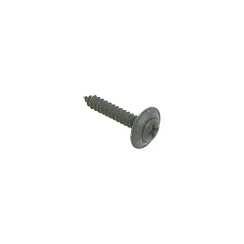 CRL AV11789 Black 8 x 1" Oval Head Phillips Sheet Metal Screws with Countersunk Washers