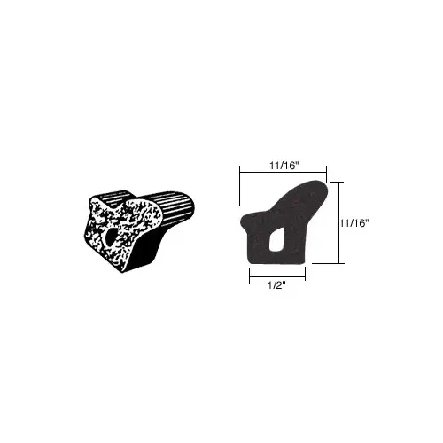 Door Seal Weatherstrip for GM '55 - '63 Black