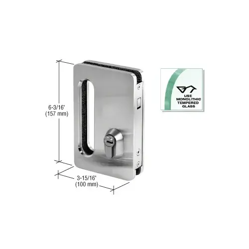 Birmingham Series Slim Line Locking Handle Brushed Stainless Steel