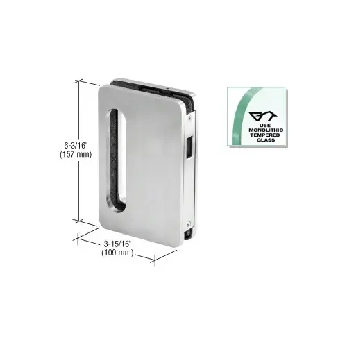 CRL B1R16 Birmingham Series Slim Line Receiver Handle Brushed Stainless Steel