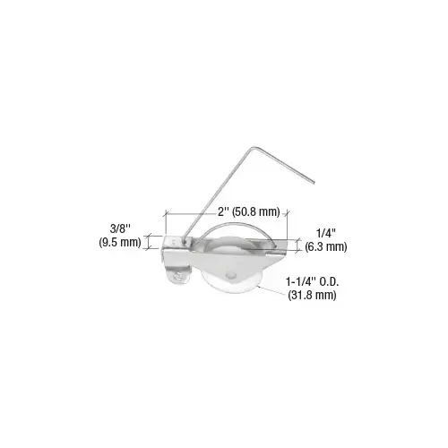 CRL B515 1-1/4" Nylon Sliding Screen Door Spring Tension Roller - pack of 2