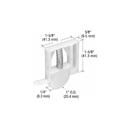 1" Steel Sliding Screen Door Bottom Roller for Academy Uni-Fit Doors