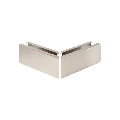 Brushed Stainless 12" Mitered 90 degree Corner Cladding for B5A Series Base Shoe