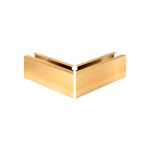 Surfacemate B5A90PB Polished Brass 12" Mitered 90 degree Corner Cladding for B5A Series Base Shoe