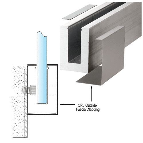 Brushed Stainless L68S Series Outside Fascia Cladding 118" Stock Length