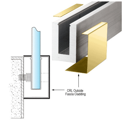 Polished Brass L68S Series Outside Fascia Cladding 118" Stock Length