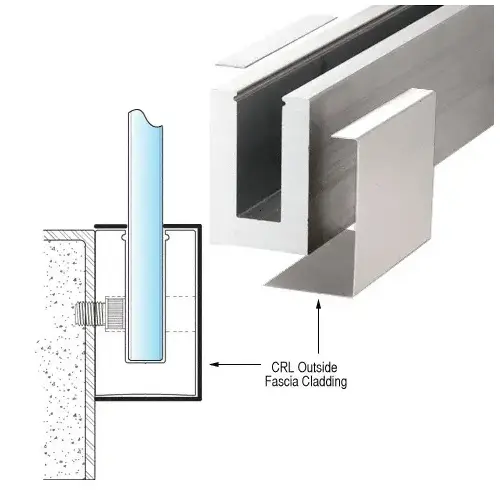 Satin Anodized B5A Series Outside Fascia Cladding 120" Stock Length